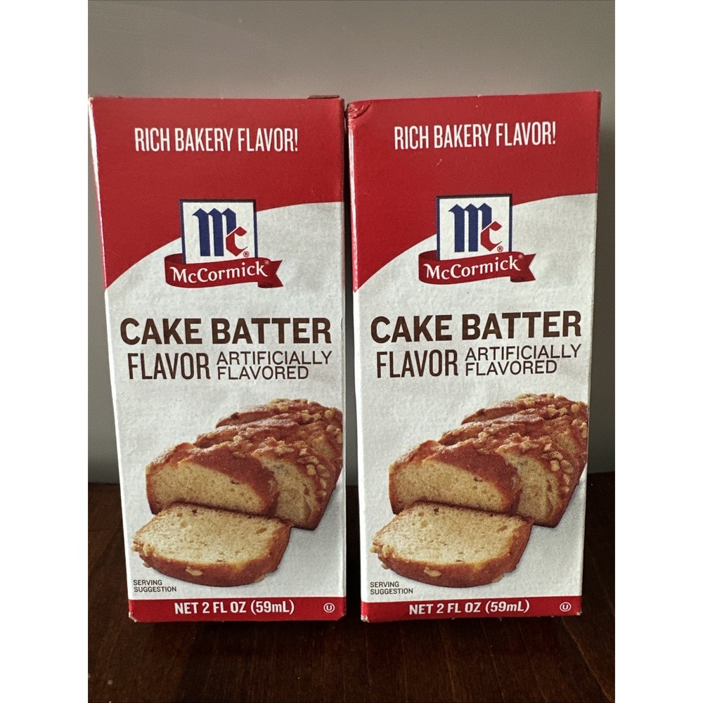 McCormick Cake Batter Flavoring 2 oz (Pack of 2)‎ - Vanilla Extract Substitute